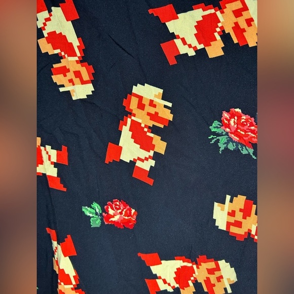 Super Mario Bros Camp Shirt Pixels 8-bit Rose Mens Size XL Hawaiian Retro Y2K - Picture 4 of 8